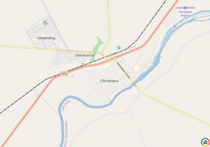 Map location of Christiana
